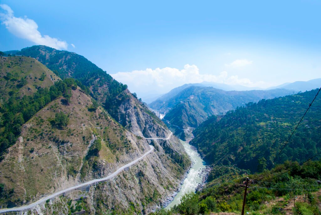 beautiful mountain landscape of jammu and kashmir state, india