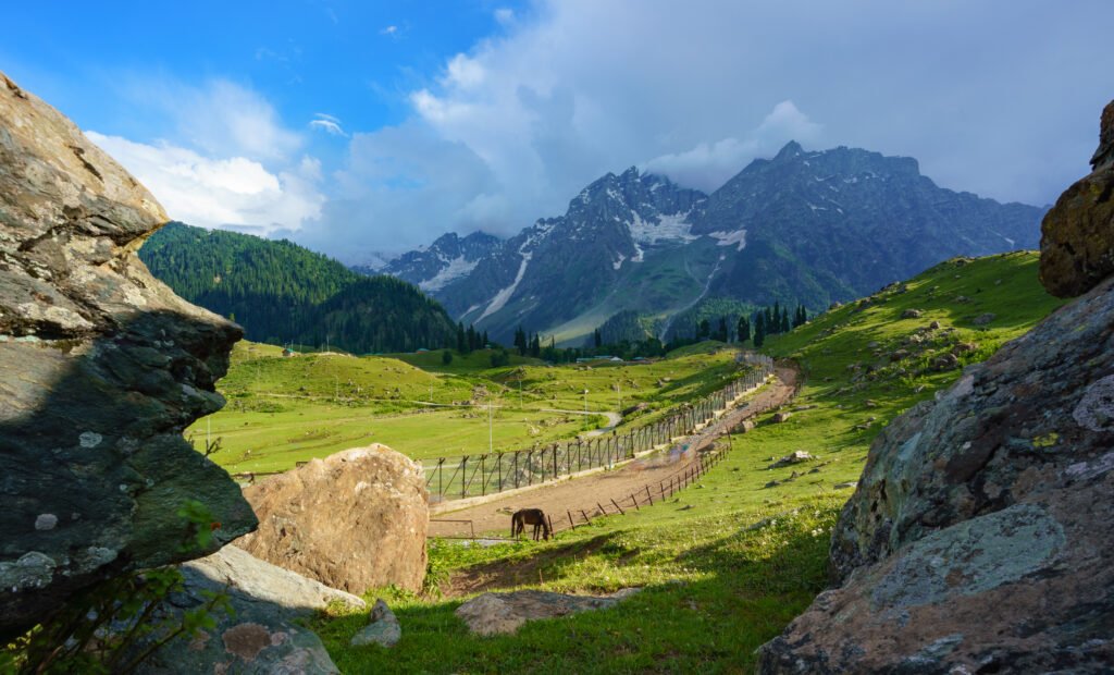 landscape of sonamarg valley, srinagar, india